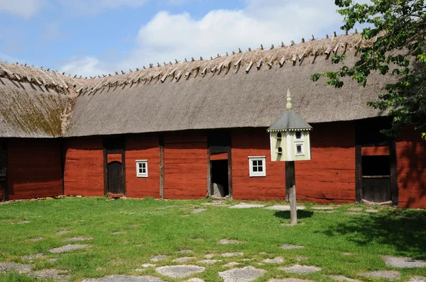 Suecia, museo tradicional del pueblo agrícola de Himmelsberga — Foto de Stock