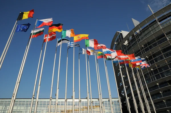 Elzas, het Europees Parlement van Straatsburg — Stockfoto