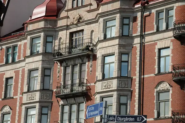 Sweden, old luxurious building in the center of Stockholm — Stock Photo, Image