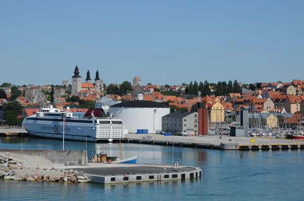 Suecia, el puerto de Visby en Gotland —  Fotos de Stock