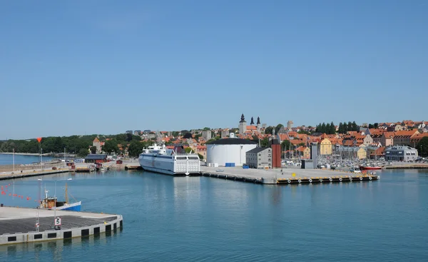 Suecia, el puerto de Visby en Gotland —  Fotos de Stock