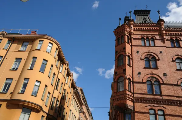 Suecia, antiguo edificio de lujo en el centro de Estocolmo — Foto de Stock