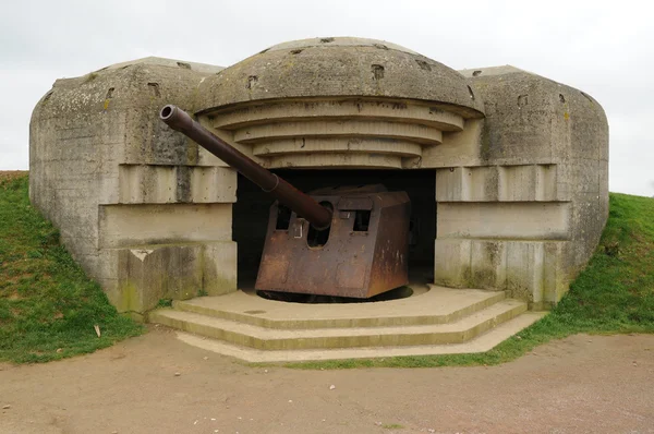 Batería de artillería de Longues sur Mer en Basse Normandie —  Fotos de Stock