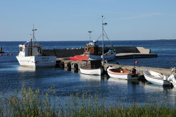 Sverige, marinan i djupvik i sommar — Stockfoto