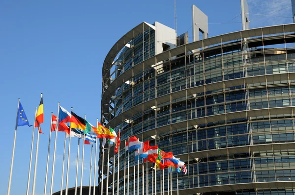 Elsass, das Europäische Parlament von Straßburg — Stockfoto