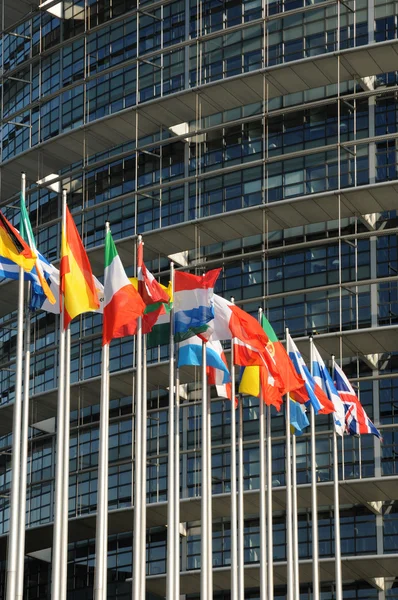 Elzas, het Europees Parlement van Straatsburg — Stockfoto