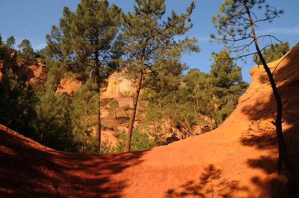 Luberon, the Ochre Footpath in Roussillon — Stock Photo, Image