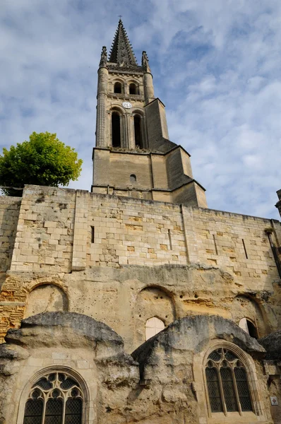Staden saint emilion i aquitaine — Stockfoto
