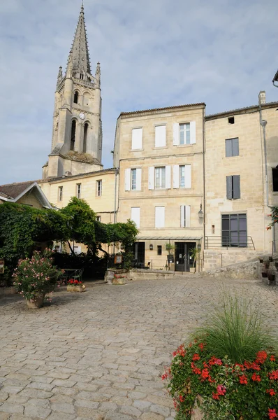 Staden saint emilion i aquitaine — Stockfoto