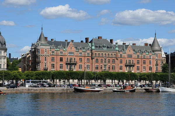 Lodi na břehu Baltského moře ve Stockholmu — Stock fotografie