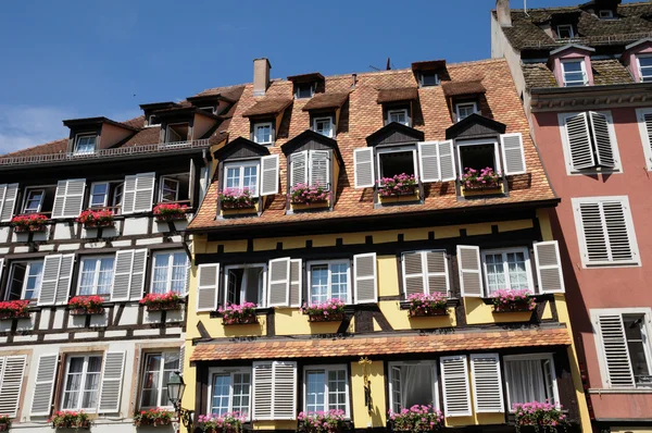 Alsasko, staré a historické čtvrti ve Štrasburku — Stock fotografie