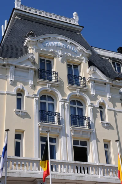 Normandie, det historiske Grand Hotel i Cabourg - Stock-foto