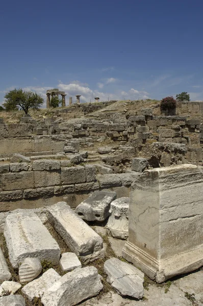 历史古科林斯的废墟 — 图库照片