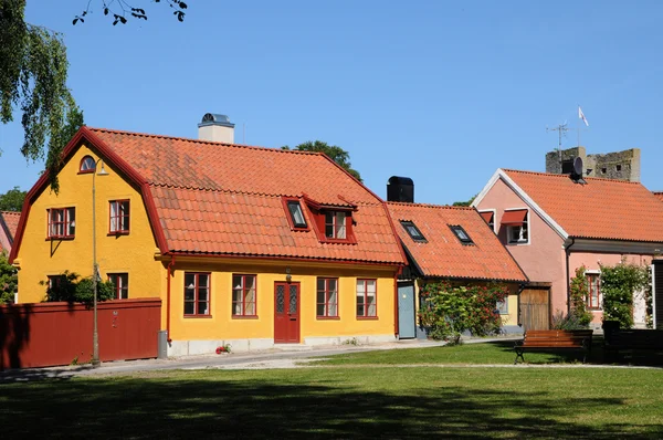 Suécia, a antiga e pitoresca cidade de visby — Fotografia de Stock