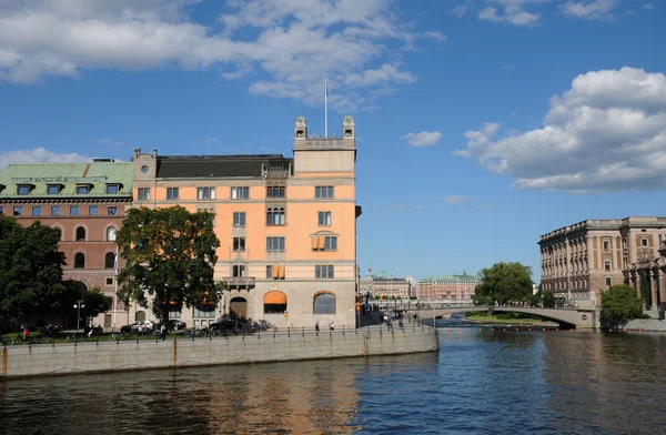 Régi és festői város Stockholm — Stock Fotó