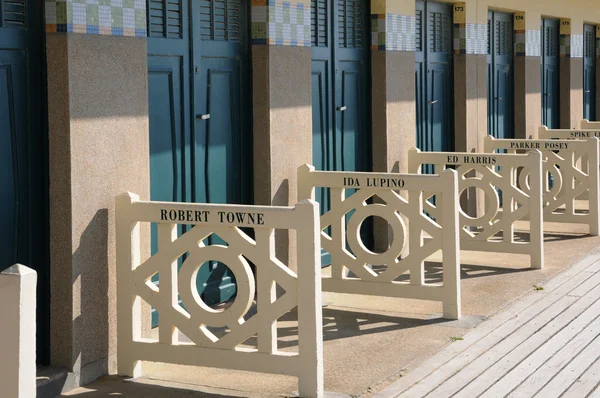 Strandhütten von Deauville in der Normandie — Stockfoto