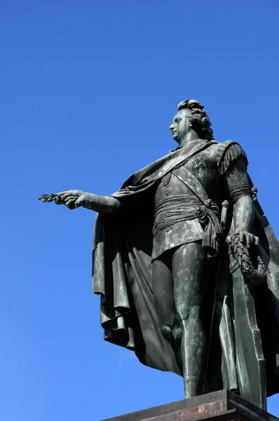 Bronze statue of the king Gustaf 3 in Stockholm — Stock Photo, Image