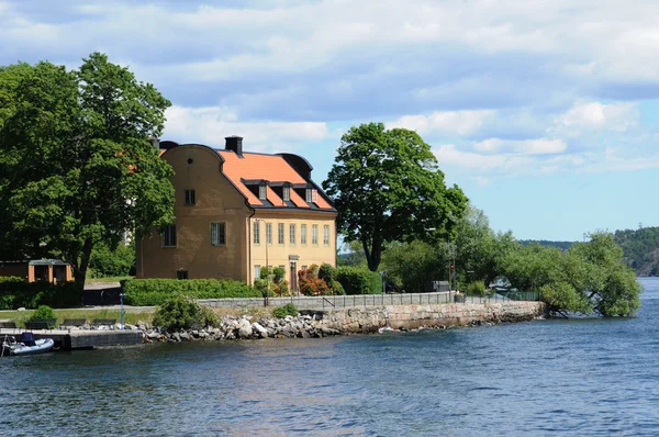 Baltische zee en kust in stockholm — Stockfoto