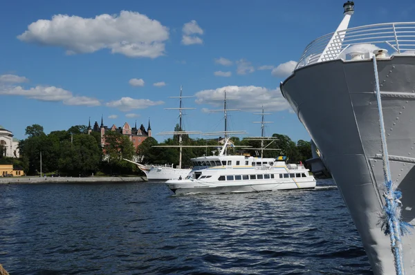 Båt på Östersjön i stockholm — Stockfoto