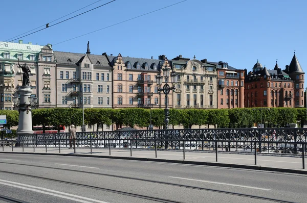 Historische stadt stockholm — Stockfoto