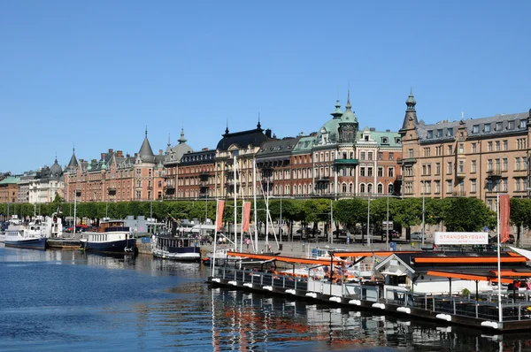 스톡홀름의 포트에서 오래 되 고 역사적 배 — 스톡 사진