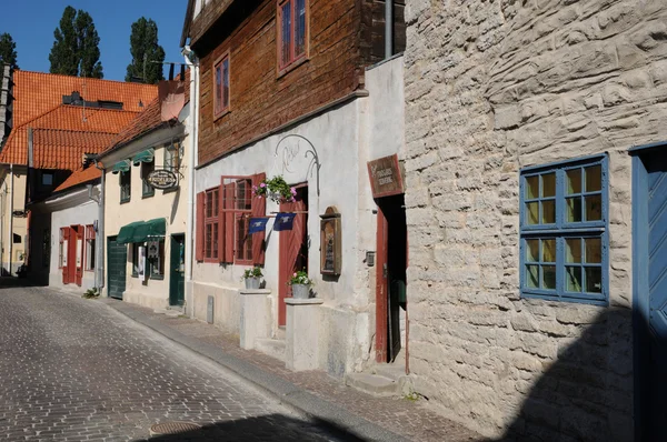 Città vecchia e pittoresca di visby — Foto Stock