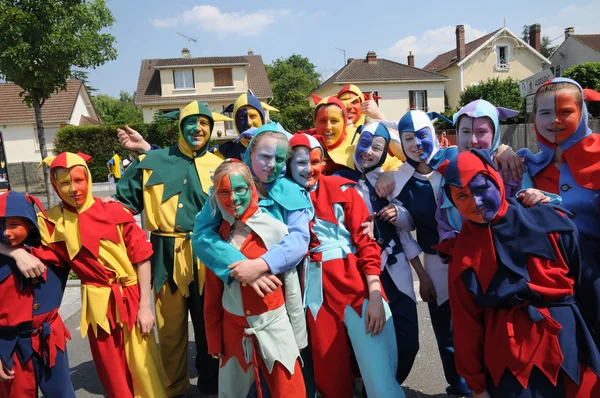 Frankrike, aktörer på en karneval i les mureaux — Stockfoto