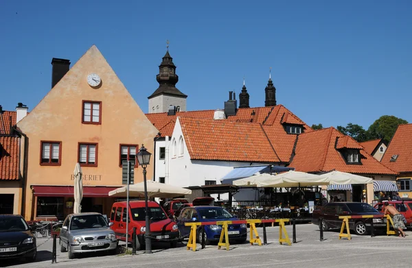 Oude en schilderachtige stad van visby — Stockfoto