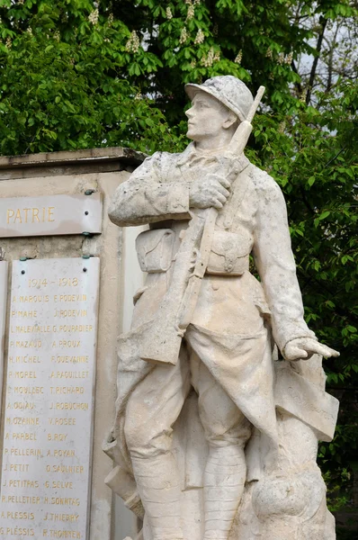 França, o memorial de guerra de Les Mureaux — Fotografia de Stock