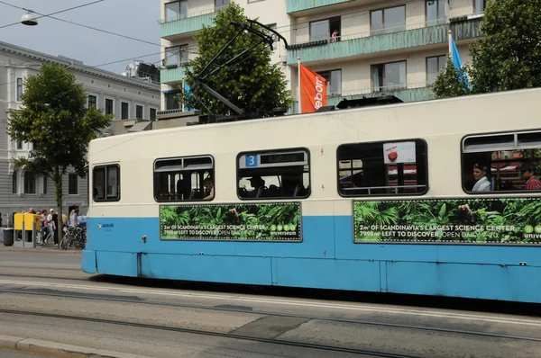 İsveç, tramvay goteborg şehir içinde — Stok fotoğraf