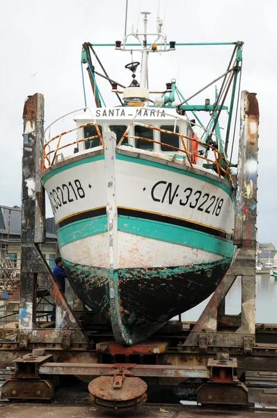 Porto peschereccio di Port en Bessin in Normandia — Foto Stock