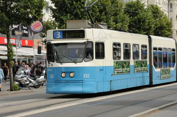 Szwecja, tramwaje w mieście goteborg — Zdjęcie stockowe