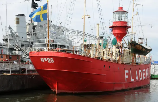 Old and historical boat in the port of Goteborg — Stock Photo, Image