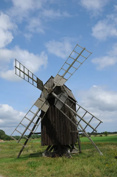 Sweden, old and historical windmill of Lerkaka — Stock Photo, Image