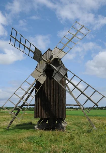 Sweden, old and historical windmill of Lerkaka — Stock Photo, Image