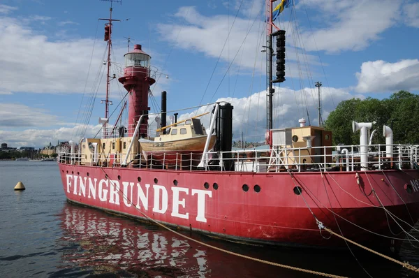 Old and historical boat in the port of Stockholm — Stock Photo, Image