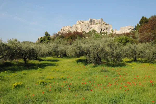 Typowe krajobrazy Les Baux-de-Provence — Zdjęcie stockowe