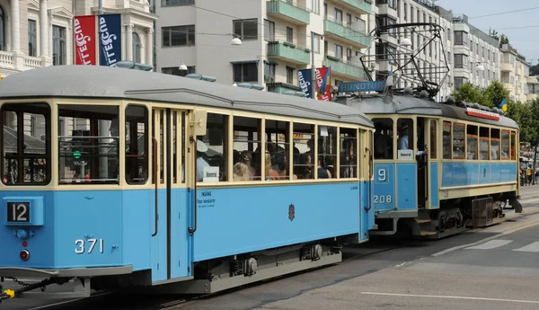 Svezia, tram nella città di Goteborg — Foto Stock