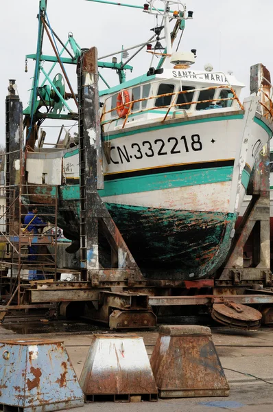 Porto de pesca de Port en Bessin, na Normandia — Fotografia de Stock