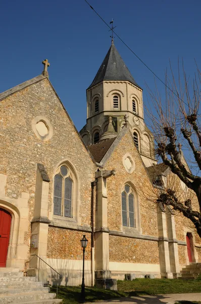 Franciaország, templom, Saint Martin la Garenne-Les Yvelines — Stock Fotó