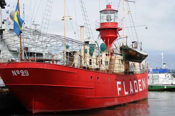 Old and historical boat in the port of Goteborg — Stock Photo, Image