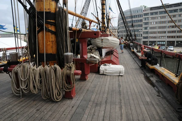 Viejo e histórico barco en el puerto de Goteborg — Foto de Stock