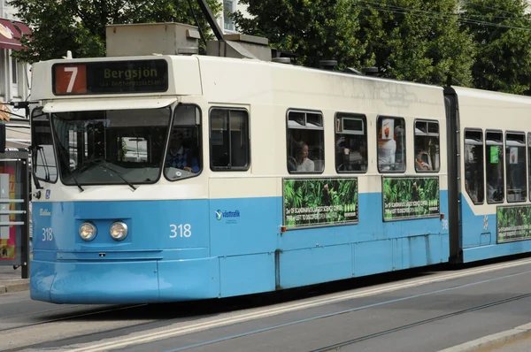 Szwecja, tramwaje w mieście goteborg — Zdjęcie stockowe