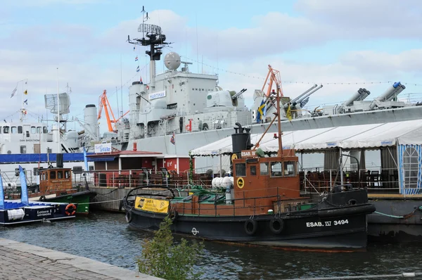 Old and historical boat in the port of Goteborg — Stock Photo, Image