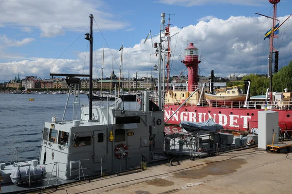 Gamla och historiska båt i Stockholms hamn — Stockfoto