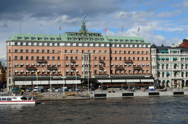 Старі та історичні човні в порту Стокгольм — стокове фото