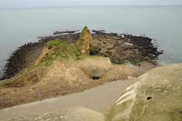 La Pointe du Hoc en Criqueville sur Mer en Normandía — Foto de Stock