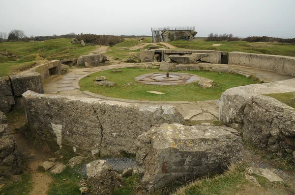 La Pointe du Hoc in Criqueville-Sur-Mer in der normandie — Stockfoto