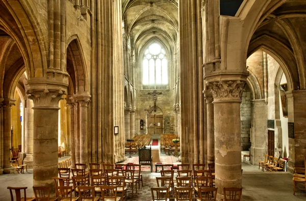 Interior of the church Saint Martin of Triel sur Seine — Stock Photo, Image