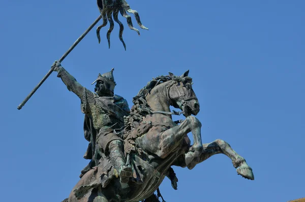 William het standbeeld van de Veroveraar in falaise in Normandië — Stockfoto